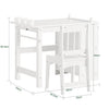 SoBuy KMB60-W Dětský stůl s 1 židlí Dětská sedací skupina Malířský stůl pro děti Bílá