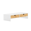 BBF02-WN Stojan na obrazovku Stojan na monitor Zvýšení monitoru Bílá-přírodní