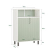 SoBuy BZR138-GR Koupelnová komoda Koupelnová skříňka Koupelnový nábytek Příborník Bílo-zelená 60x87x30cm