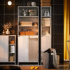 SoBuy BZR155-W Vysoká koupelnová skříňka s pytlem na prádlo Koupelnová polička Koupelnová skříňka Koupelnový nábytek Bílá WD cca 60x170x30cm