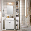 SoBuy BZR160-W Vysoká skříň do koupelny bílá