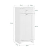 SoBuy BZR21-II-W skříňka do koupelny Multifunkční Koš na prádlo 40x91x38cm