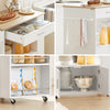 SoBuy FKW113-WN Servírovací vozík Kuchyňský vozík Kuchyňský ostrůvek Bílý 75x83x46cm