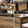 SoBuy FKW118-PF Servírovací vozík Kuchyňský vozík Barový vozík Vintage 60x90x45cm