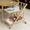 SoBuy FKW52-WN Skládací servírovací vozík Boční vozík Kuchyňský vozík 35 x 81 x 70 cm