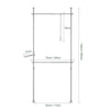 SoBuy FRG109-II-HG Teleskop Kleiderständer, robuster Kleiderstange, verstellbarer offener Kleiderschrank für Schlafzimmer, Garderobenständer, Grau