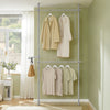 SoBuy FRG109-II-HG Teleskop Kleiderständer, robuster Kleiderstange, verstellbarer offener Kleiderschrank für Schlafzimmer, Garderobenständer, Grau