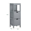 SoBuy FRG127-SG Koupelnová komoda koupelnová skříňka s podložkou koupelnový nábytek tmavě šedý cca: 30x90x30cm