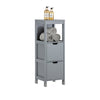 SoBuy FRG127-SG Koupelnová komoda koupelnová skříňka s podložkou koupelnový nábytek tmavě šedý cca: 30x90x30cm