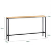 SoBuy FSB19-E Vintage konzolový stůl Odkládací stolek Přírodní a černá 120 x 65 x 20 cm