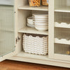 SoBuy FSB81-MI Buffetová komoda Kuchyňská skříňka Skříňka do mikrovlnné trouby Úložná skříň Béžová