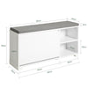 SoBuy FSR119-W Botník Lavice s podsedákem Hrudní lavice Sedák na boty 90x46x24cm