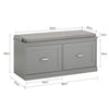 SoBuy FSR131-HG Lavice na boty Lavice Botník Úzký botník 98x49x37cm