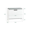 SoBuy FSR151-K-W Sklápěč bot zká botník Botník Bílá 60x52x24cm