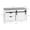 SoBuy FSR153-W Lavice na boty s úložným prostorem Lavice do předsíně Lavice se zásuvkami Komoda na boty Botník WHT cca 80x49x30cm