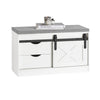 SoBuy FSR153-W Lavice na boty s úložným prostorem Lavice do předsíně Lavice se zásuvkami Komoda na boty Botník WHT cca 80x49x30cm