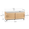 SoBuy FSR154-N Lavice na boty Lavice do předsíně Truhla na boty Lavice Sedací komodaPřírodní 110 x 49 x 40 cm