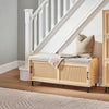 SoBuy FSR154-N Lavice na boty Lavice do předsíně Truhla na boty Lavice Sedací komodaPřírodní 110 x 49 x 40 cm