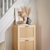 SoBuy FSR155-N Výklopný botník Úzký botník Komoda na boty Přírodní 60 x 127 x 24 cm