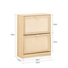 SoBuy FSR160-N Výklopný botník se 2 klapkami Úzký botník Komoda na boty Přírodní 60x80x24 cm
