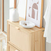 SoBuy FSR160-N Výklopný botník se 2 klapkami Úzký botník Komoda na boty Přírodní 60x80x24 cm