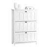 SoBuy FSR162-W Sklápěcí botník Úzký botník Komoda na boty Vintage-bílá 80x111x30 cm