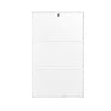 SoBuy FSR165-W Vyklápěcí botník se 2 výklopnými přihrádkami Sklápěč bot Komoda na boty Bílá 61x100x26cm