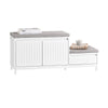 SoBuy FSR172-W Výklopný botník Dětský botník Lavice se sedátkem Komoda na boty Botník Bílá WHT cca 100x42x35cm