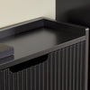 SoBuy FSR177-SCH Výklopník na boty se 2 klapkami Botník úzký Botník se 2 policemi Komoda na boty Botník černý WD cca 50x90x19cm