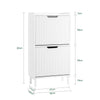 SoBuy FSR177-W Vyklápěcí botník se 2 dvířky Botník Úzký botník Bílá 50x90x19 cm