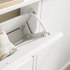 SoBuy FSR216-W Botník s 4 dveřmi Úložný nábytek Bílý Moderní