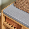 SoBuy FSR75-N Lavice na boty Šatní lavice Bambusová 91x45x34cm