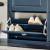 SoBuy FSR79-B Lavice se 4 zásuvkami Botník Lavička na boty Modrá 104x83x24cm