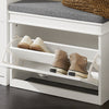 SoBuy FSR82-K-W Botník Botník s klopou Lavice s podsedákem Bílá 60x51x24cm