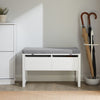 SoBuy FSR88-W Lavice s úložným prostorem Lavice se sedátkem Bílá 72x46x30cm