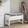 SoBuy FSR88-W Lavice s úložným prostorem Lavice se sedátkem Bílá 72x46x30cm