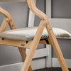 SoBuy FST40-HGx2, Sada 2 skládacích dřevěných židlí, ergonomické polstrované kuchyňské a jídelní židle, skládací židle na balkon a do kanceláře, ideální do kuchyně, na balkon, do zahrady, na kempování, šedá