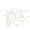 SoBuy KMB100-W Dětský regál s 5 přihrádkami Regál na knihy Úložný regál pro děti Montessori regál bílý WD cca 82x76x35cm
