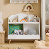 SoBuy KMB100-W Dětský regál s 5 přihrádkami Regál na knihy Úložný regál pro děti Montessori regál bílý WD cca 82x76x35cm