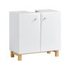 SoBuy BZR92-W Skříňka pod umyvadlo Umyvadlová skříňka Koupelnová skříňka Koupelnový nábytek Bílá 60x60x30cm