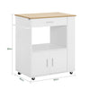 SoBuy FKW113-WN Servírovací vozík Kuchyňský vozík Kuchyňský ostrůvek Bílý 75x83x46cm