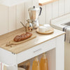 SoBuy FKW113-WN Servírovací vozík Kuchyňský vozík Kuchyňský ostrůvek Bílý 75x83x46cm