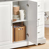 SoBuy FKW41-ST Kuchyňský vozík Kuchyňská skříňka Příborník 130x91x46(+25) cm