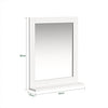 SoBuy FRG129-W Zrcadlo Nástěnné zrcadlo Koupelnové zrcadlo s policí bílé 40x49x10cm