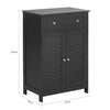 SoBuy FRG238-DG Koupelnová komoda Koupelnová skříňka Koupelnový nábytek Příborník Předsíňová skříňka Tmavě šedá 57x87x33cm