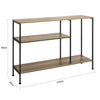 SoBuy FSB35-PF Vintage konzolový stolek Boční stolek Odkládací stolek Přírodní/Černá 120x80x30cm