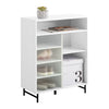 SoBuy FSB61-W Botník Příborník Komoda Boční skříňka Úložná skříň Bílá 70x90x34cm