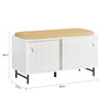 SoBuy FSR116-W Botník Lavice Lavice s úložným prostorem Truhla na boty Bílý 85x49x37cm