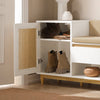 SoBuy FSR128-W Botník Lavice s úložným prostorem Bílo-přírodní 100x60x35cm