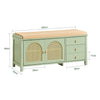 SoBuy FSR129-GR Botník Lavice se sedákem Lavice s úložným prostorem Zelený 100x46x34cm